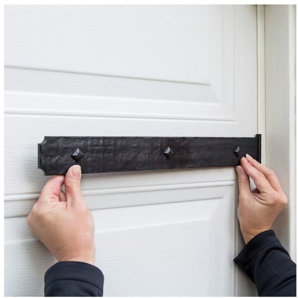 Decorative Garage Door Hardware Kit | Rustic Rings Handles & Hinges - Picture 2 of 5